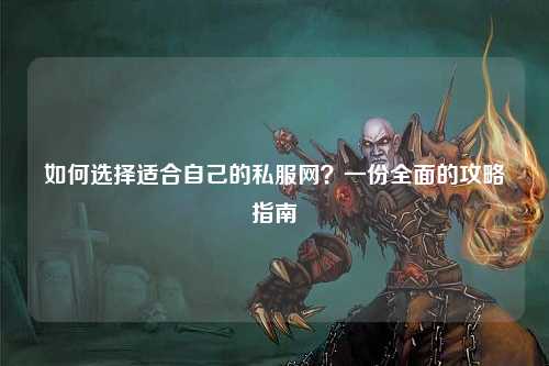 如何選擇適合自己的私服網？一份全面的攻略指南