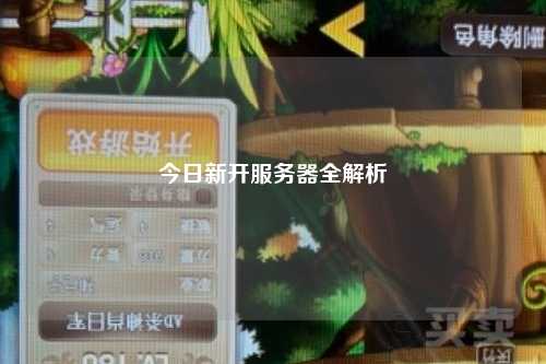 今日新開服務器全解析