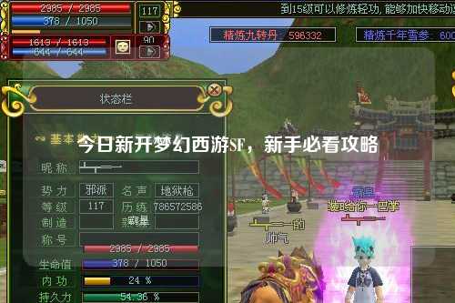 今日新開夢幻西游SF，新手必看攻略