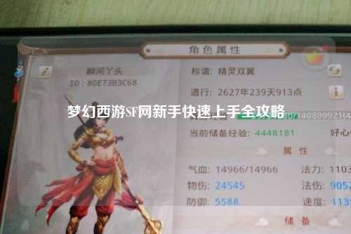 夢幻西游SF網新手快速上手全攻略