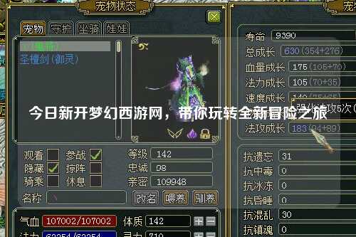 今日新開夢幻西游網，帶你玩轉全新冒險之旅