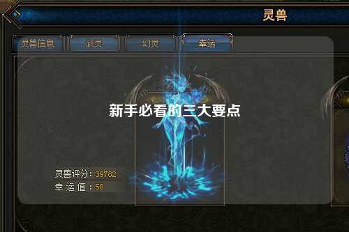 新手必看的三大要點