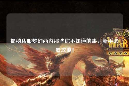 揭秘私服夢幻西游那些你不知道的事，新手必看攻略！